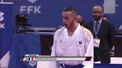 Final: DaCosta (FRA) dominates Maresca (ITA) in -67kg Male- Karate 1 Premier League 2020, Paris