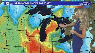 West Michigan air quality in 'unhealthy' category due to wildfire smoke