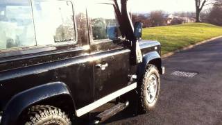 y reg black land rover defender test drive 28th january 2010