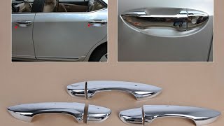 How to install chrome door handle covers on a car || toyota corolla diy accessories
