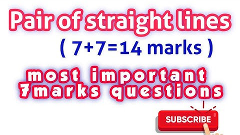 Pair of straight lines | Inter 1st year  Maths 1B | Most imp Questions  TS  @asquaremathsacademy