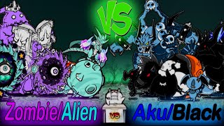 The Battle Cats  Zombie/Alien VS Aku/Black