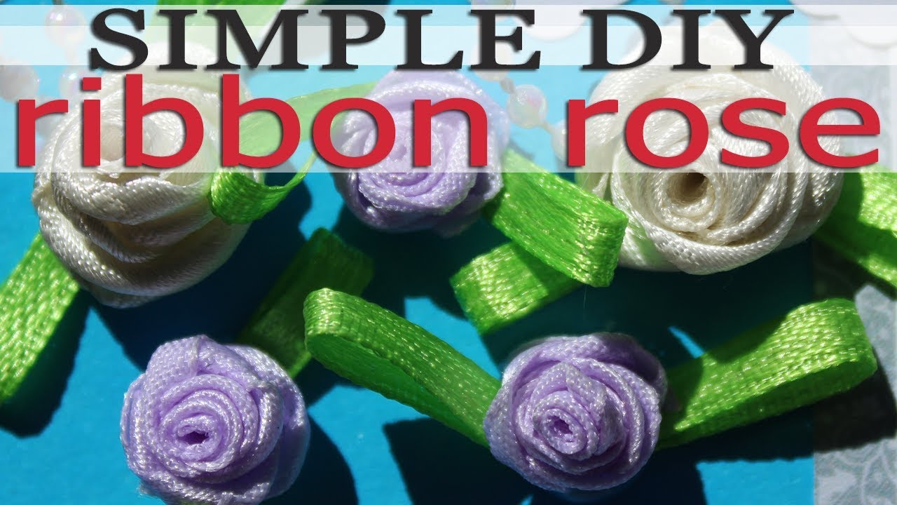 How to Make Ribbon Rose Easy DIY Satin Ribbon Flower Tutorial 51 YouTube