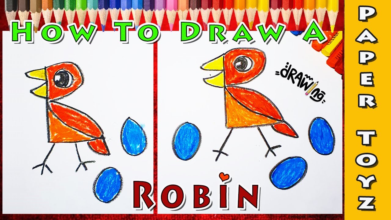 Letter R Robin Bird Robin | How to Draw a Robin | Letter R | Preschool #howtodraweasy ...