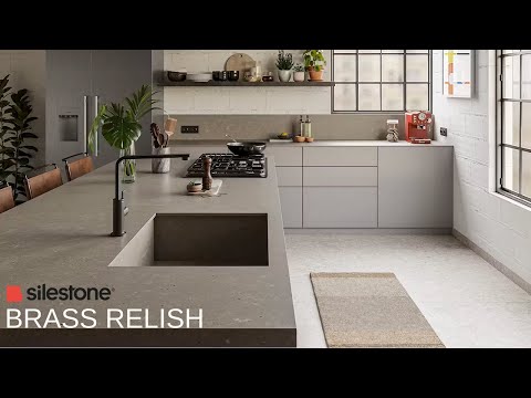 Silestone Brass Relish from the New Urban Crush Quartz Collection