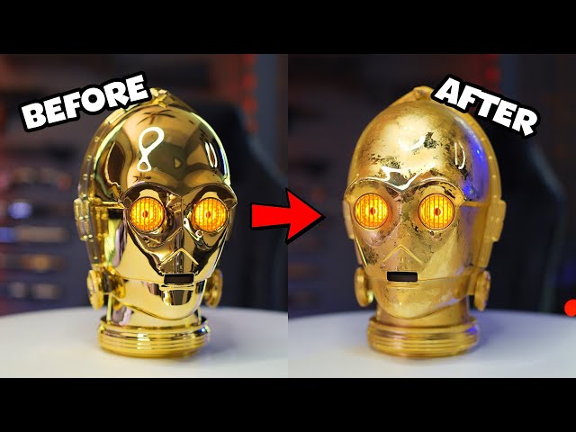 Weathering The Premium C-3PO Head From Star Wars Galaxy's
