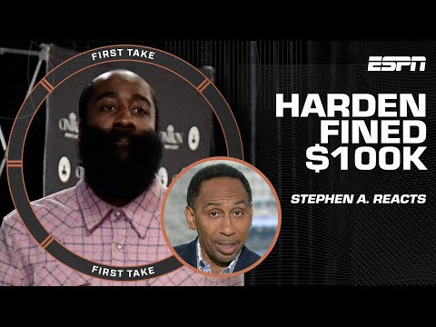 Stephen a. Reacts to james harden being fined $100k for calling daryl morey a liar | first take