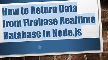 How to Return Data from Firebase Realtime Database in Node.js