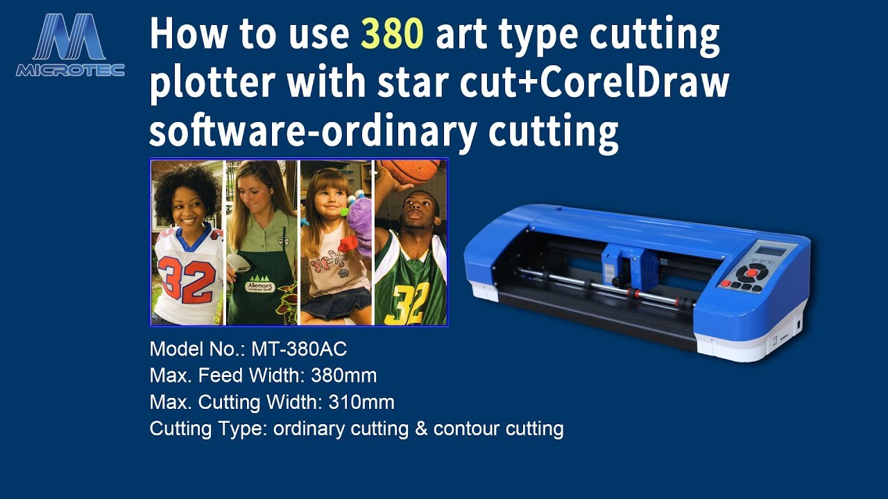How to use 380 art type cutting plotter with star cut+CorelDraw