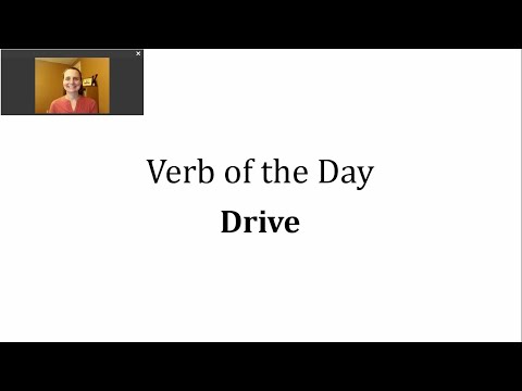 Verb of the Day - Drive