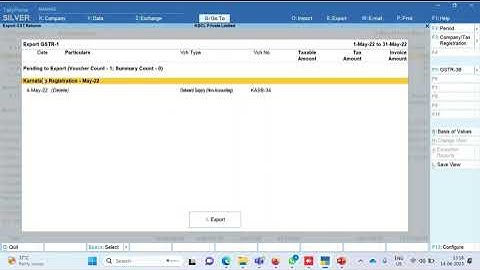 How to generate  GSTR1 Json file in Tally prime 3.0