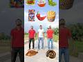 Eating gems burger laddu  biscuit chocolate vs insects chili fish  tyre vfx magic 