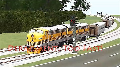 EMD F9 in Airport Got Derailment Because Too Fast - Train Sim