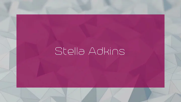 Stella Adkins - appearance