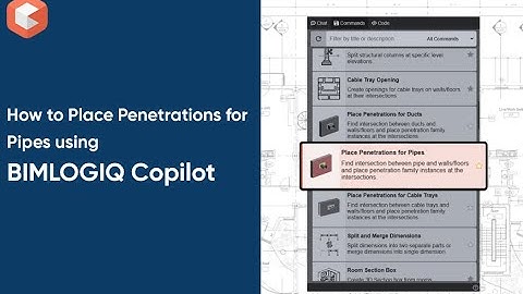 Place Pipe Penetrations in Walls and Floors Automatically in Revit Using BIMLOGIQ Copilot