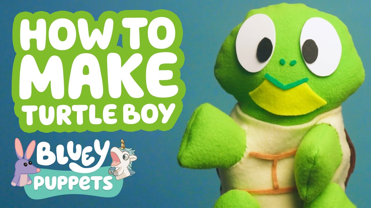 Bluey Puppets: How to Make Turtle Boy 🐢💚 | Brand New Series | Bluey