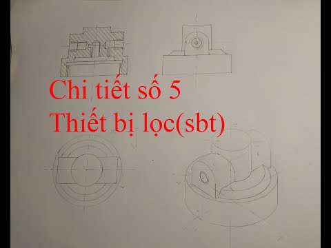 Video Đồ họa kỹ thuật 2: vẽ tách chi tiết số 5 (nắp) thiết... - youtube