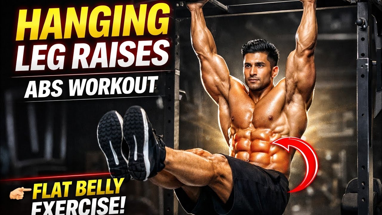 Hanging Leg Raises Exercise | Best Lower Abs Workout | Six Pack Abs ...