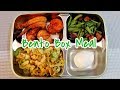 Keto Low Carb Diet Bento Box Meal 1 : Cabbage, Fried Chicken and String Beans Recipe
