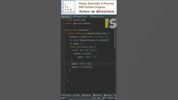 Java Pattern-43 | 500 Java Pattern Programs #shorts #java #coding #programming