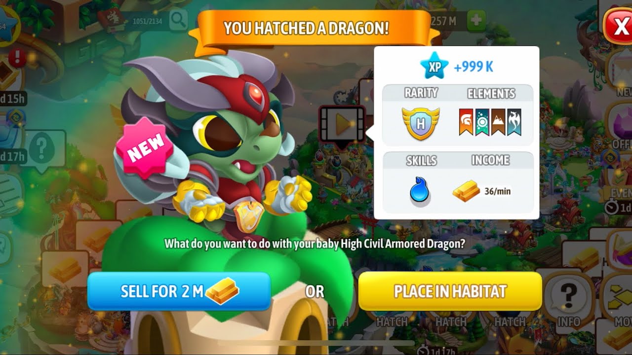 NEW High Civil Armored Dragon - DRAGON CITY
