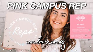 I&#39;M A VS PINK CAMPUS REP! Welcome Package Unboxing 2020