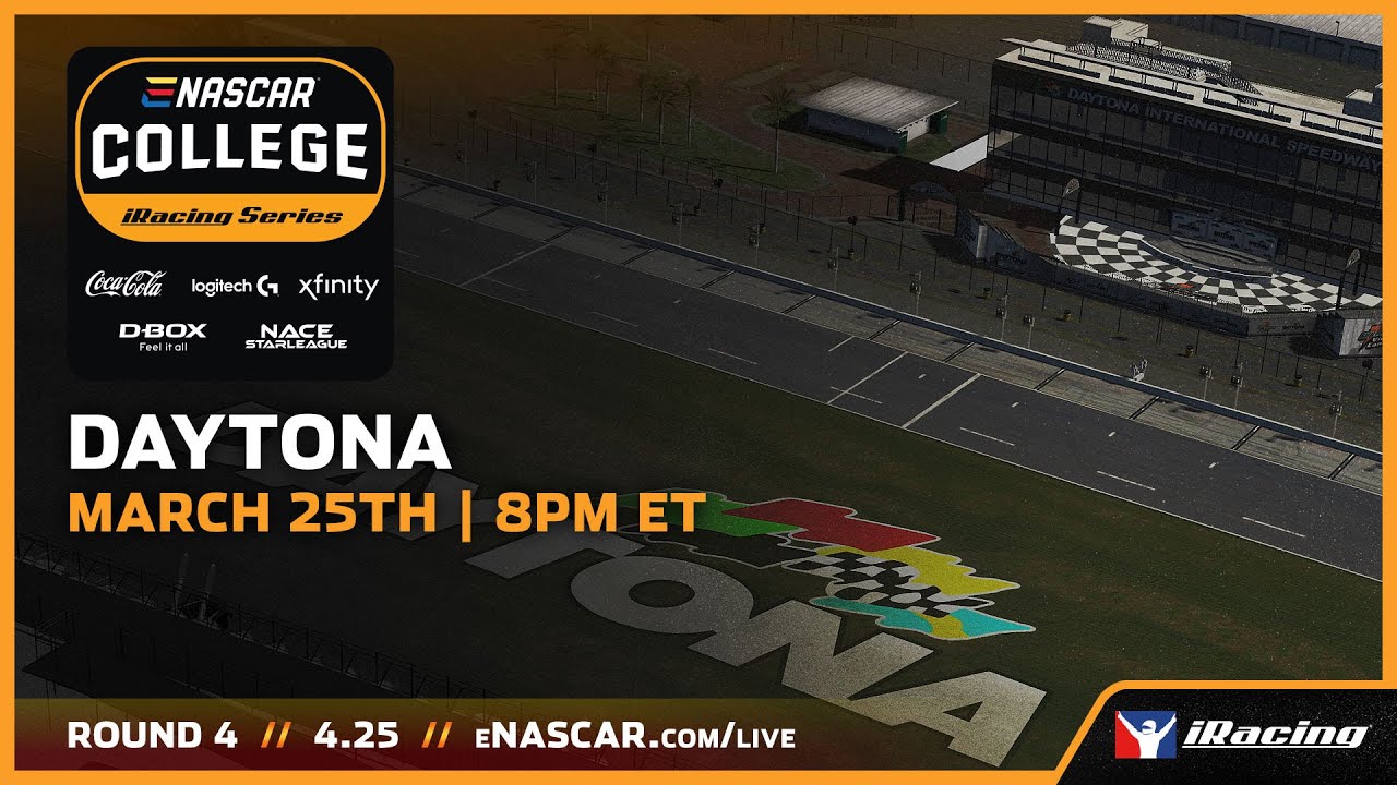 eNASCAR College iRacing Series Round 4 Daytona International Speedway