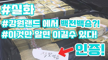 강원랜드에서 무조건 이기는 법?!