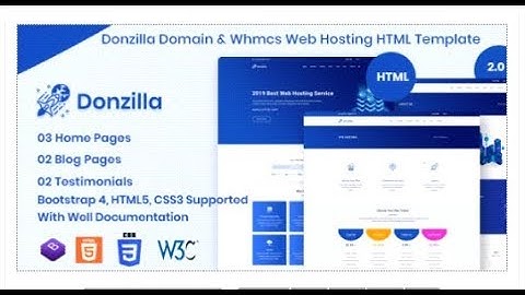 Donzilla - Domain and WHMCS Hosting HTML Template | Themeforest Templates
