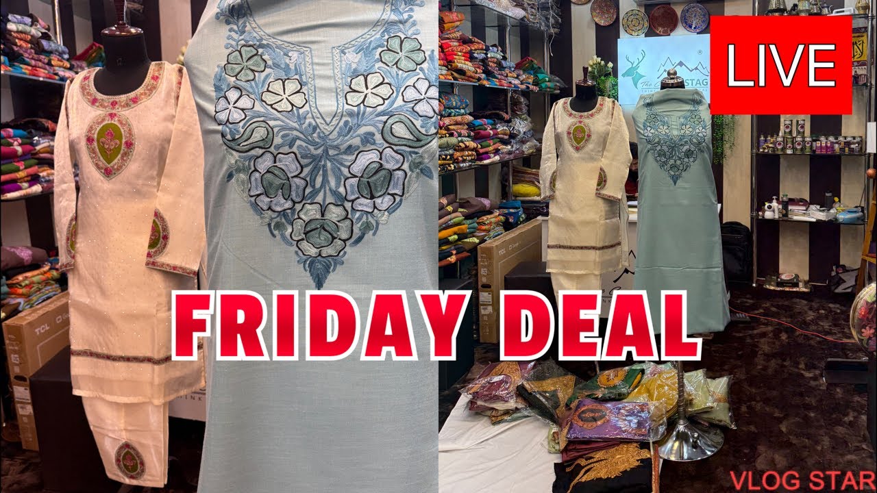 LIVE SALE ON KASHMIRI COTTON SUITS AND SILK CO ORD SETS IN TILLA WORK