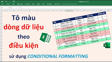 Highlight dòng theo điều kiện/ Highlight row based on a cell value in Excel