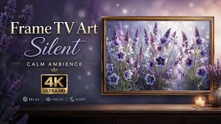 Lavender Floral Frame TV Art 💜 Elegant 4K Botanical Wall Decor | Relaxing Home Ambience screenshot 5