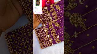 Meesho latest maggam work blouse pieces #maggamwork #saree #meesho #blousedesign