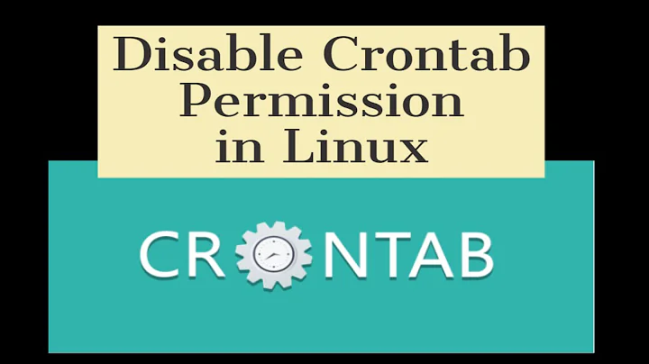 How to Restrict/Disable/Block CRONTAB Access for selected Users in linux