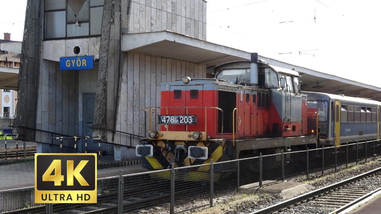 Vonatok Győrben/ Trains in Győr 2024 (4K)