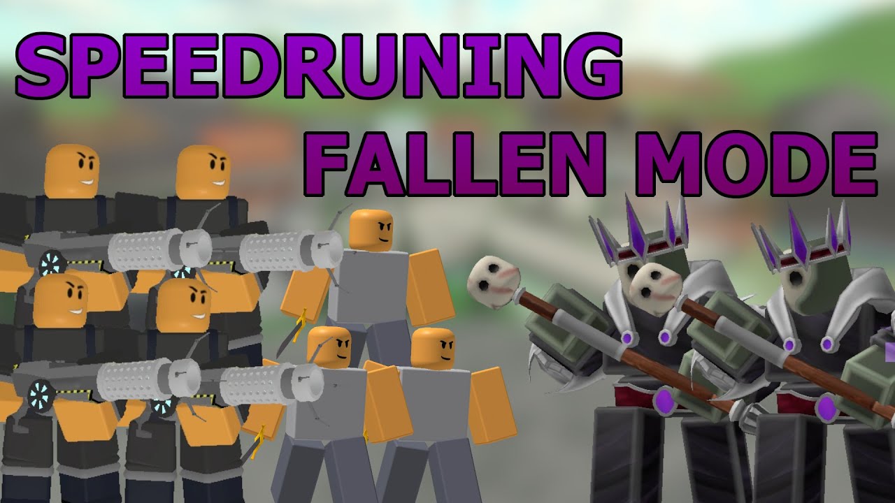 SPEEDRUN FALLEN MODE TOWER DEFENSE SIMULATOR YouTube