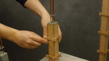 How to Build a Miniature Villa House – Ep2: Casting Concrete Columns