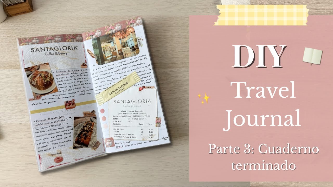 Cuaderno de viaje terminado 📔✨ | DIY Travel Journal desde cero – Parte 3 ✂️