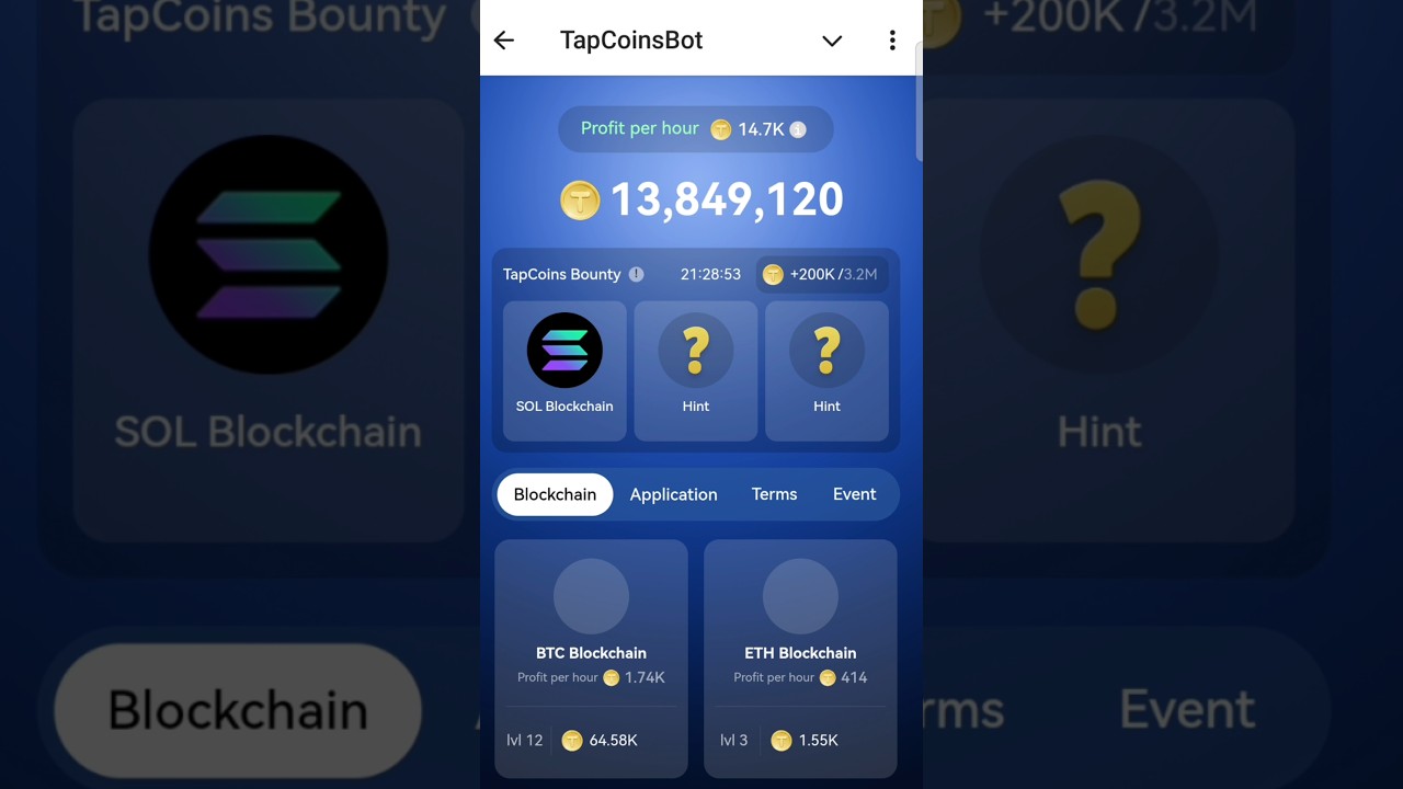 TapCoin Daily Bounty Code 14 September 