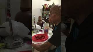 This is how Zaid eat his snacks sometimes
