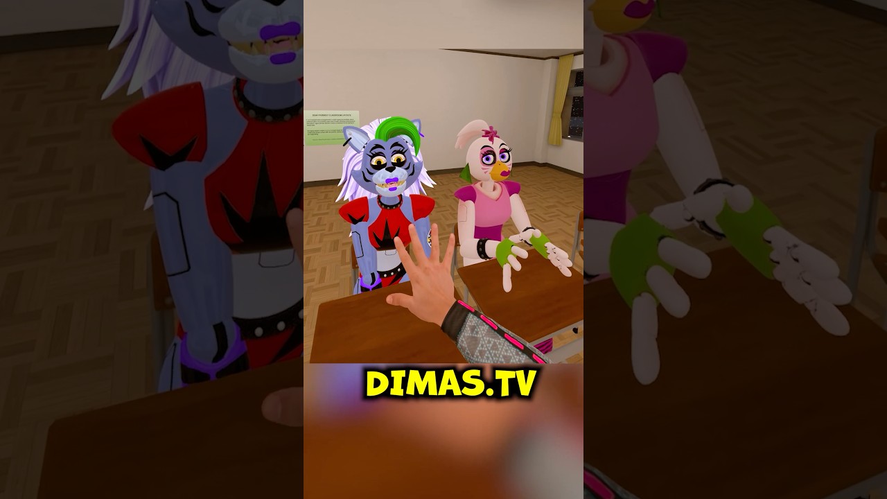 VR Гига Монти пришёл в школу учится в VRChat FNAF COOP ВРчат Злой учитель часть 4