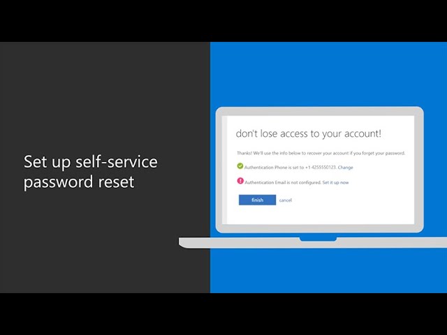 How to set up self-service password reset for Microsoft 365 Business  Premium - YouTube