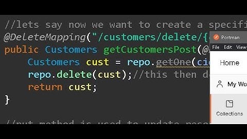 Spring Boot : (Post. Delete, Put) Mapping + POSTMAN