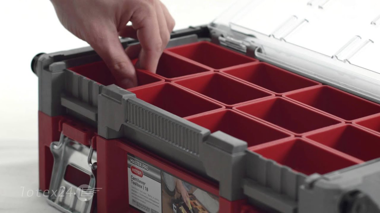 Keter Servicekoffer mit Kleinteileboxen Metall Griff