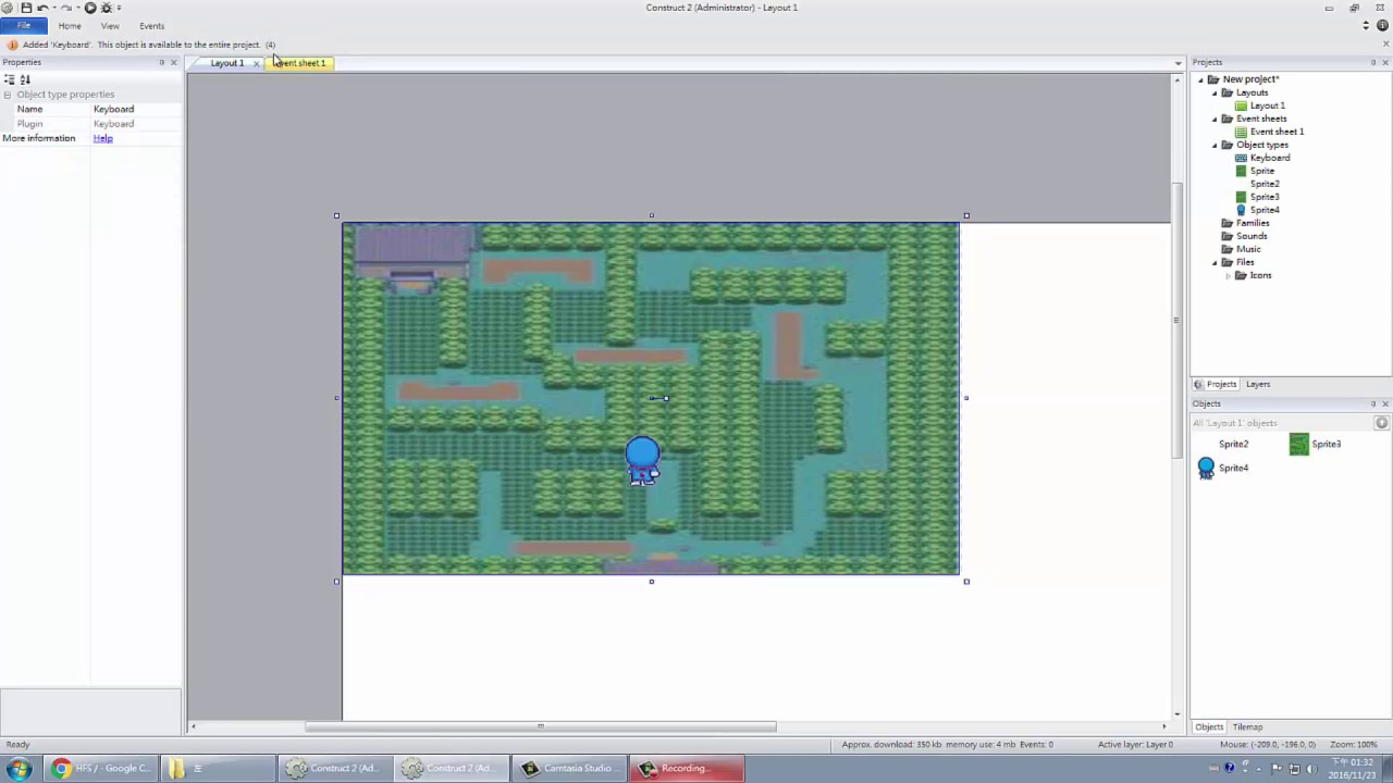 Construct 2-角色動畫移動 - YouTube