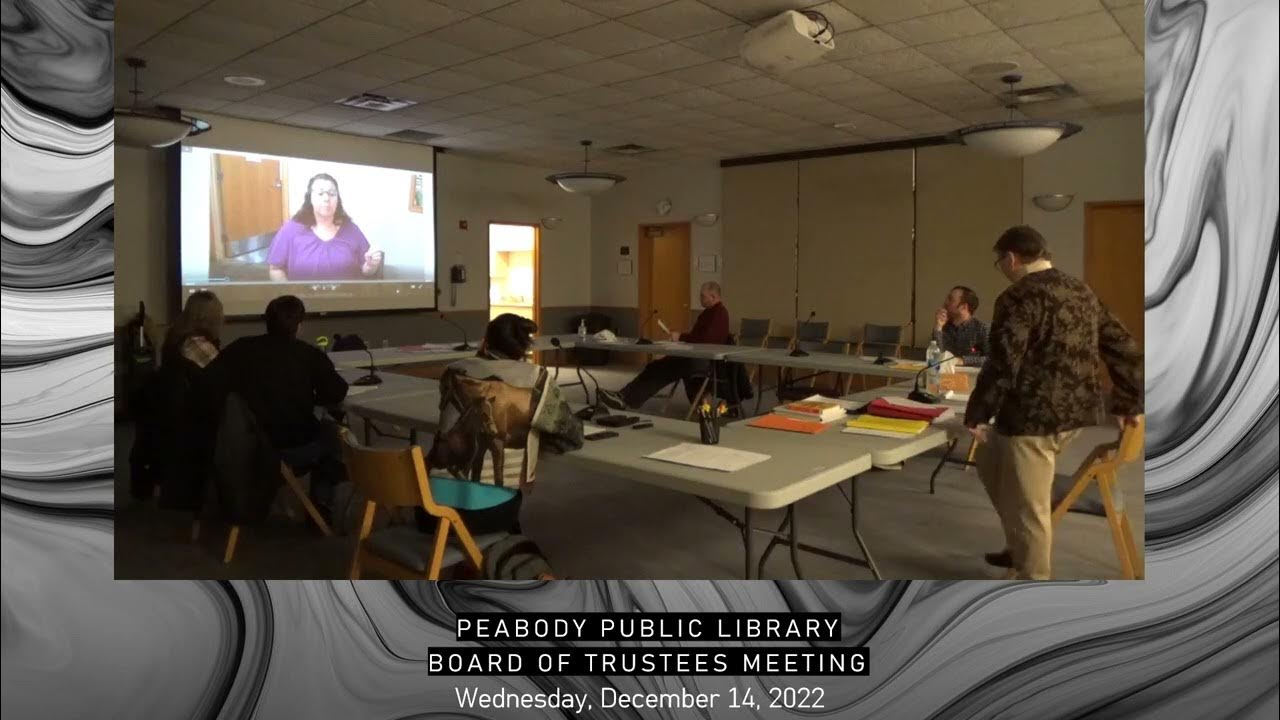 Peabody Public Library Board Meeting 12/14/2022 YouTube