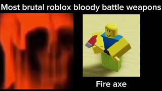 Mr incredible becoming uncanny: most brutal roblox bloody battle weapons