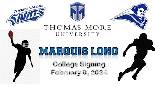 Marion Harding Athletic College Signing: Marquis Long