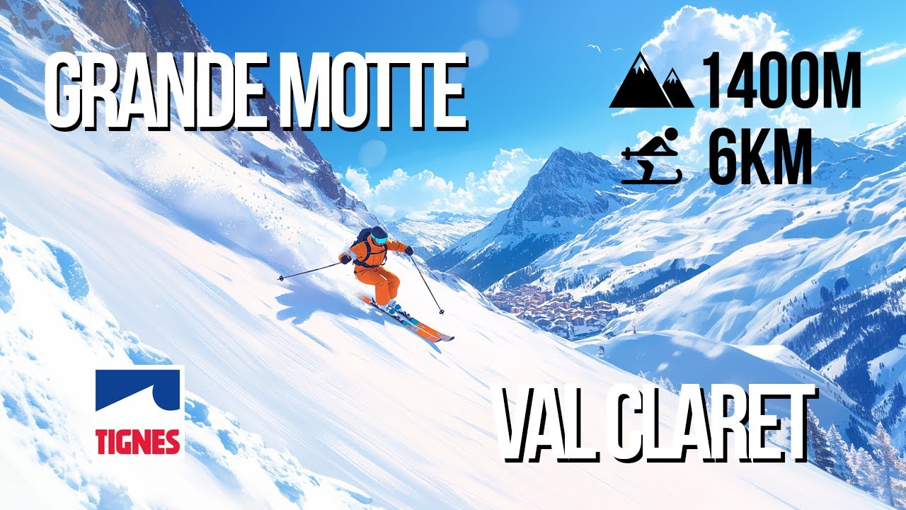La bajada más larga de Tignes: de la Grande Motte a Val Claret