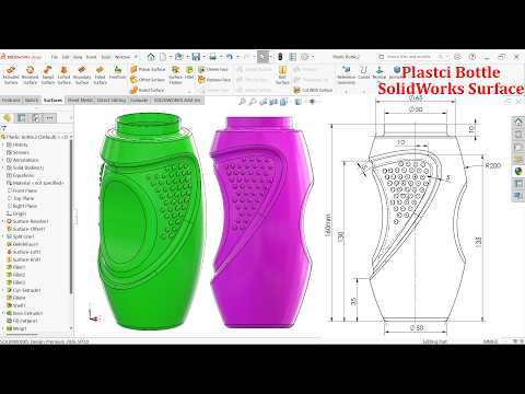 Plastic Bottle Modeling in SolidWorks Surface